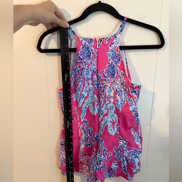 Lilly Pulitzer Women's Annabelle Pink Tank Top Size 2 Samba - Picture 7 of 8